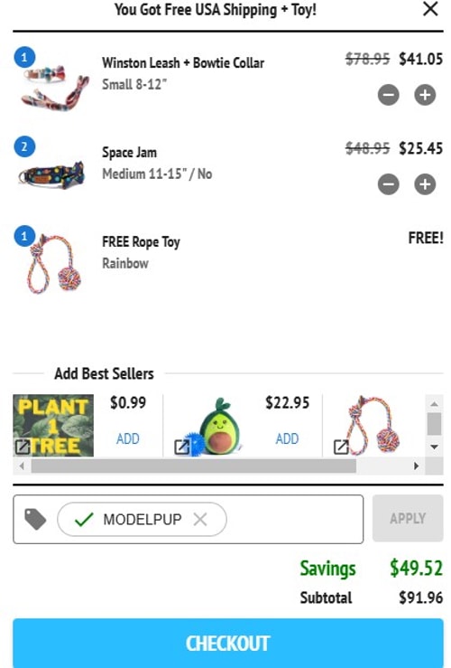 proof of working Pack Leashes discount codes modelpup