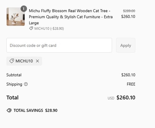 proof of working MichuPet promo codes MICH✱✱✱