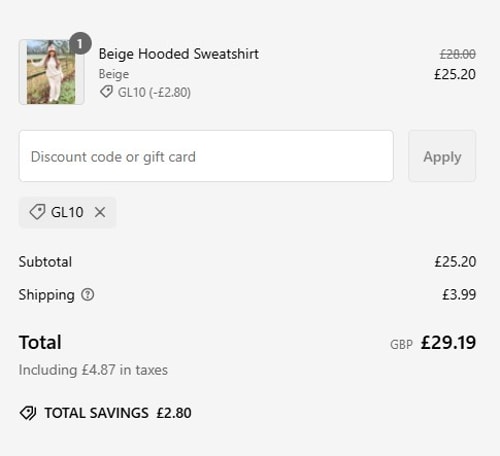 proof of working H&L Fashions discount codes GL✱✱