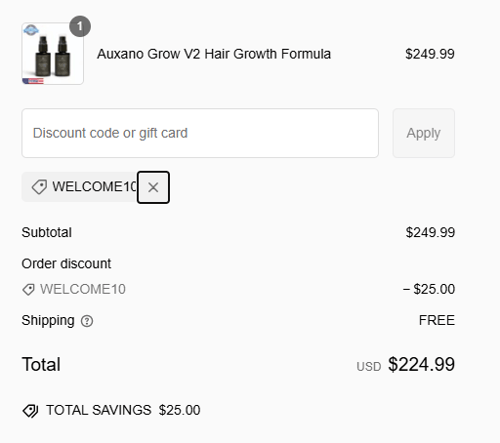 proof of working Aseir Custom discount codes WELCOME10