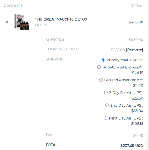 proof of working The Great Black Detox discount codes LOVE50