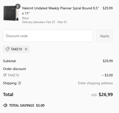 proof of working Nekmit coupon codes TAKE10