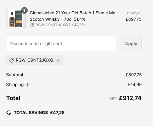 proof of working The Really Good Whisky Company discount codes RGW-C9NT2JGXQ