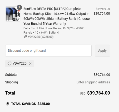 proof of working ShopSolar discount codes VDAY225
