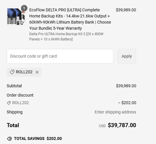 proof of working ShopSolar discount codes ROLL202