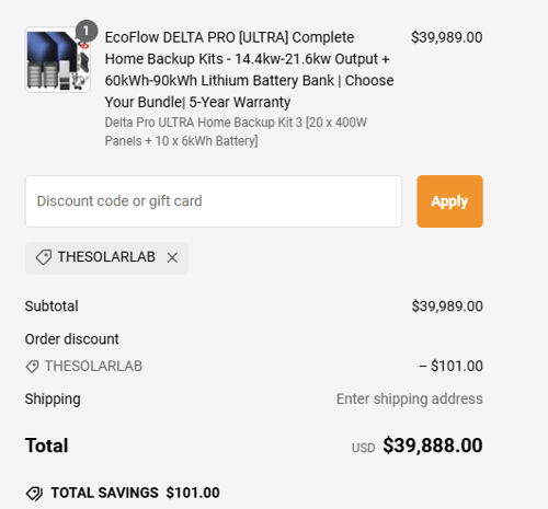 proof of working ShopSolar discount codes THESOLARLAB