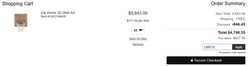 proof of working LuxeDecor promo codes CART15