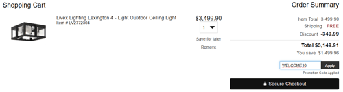 proof of working LuxeDecor promo codes WELCOME10