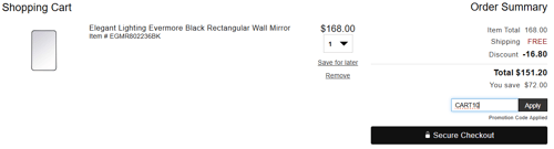 proof of working LuxeDecor promo codes CART10
