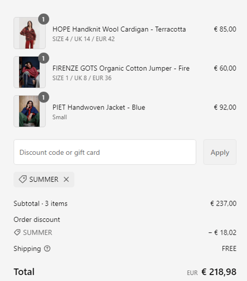 proof of working Komodo Fashion discount codes SUMMER