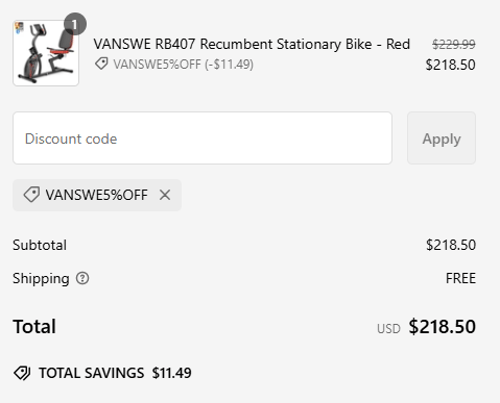 proof of working Vanswe Fitness coupon codes VANSWE✱✱✱✱✱