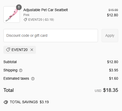 proof of working PetLink promo codes EVENT20
