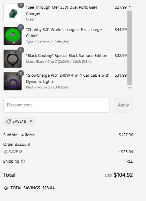 proof of working ChubbyCable discount codes SAVE18