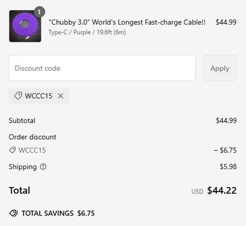 proof of working ChubbyCable discount codes WCCC15