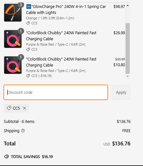 proof of working ChubbyCable discount codes CC5