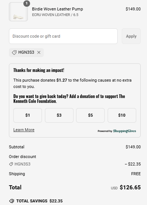 proof of working Kenneth Cole promo codes HGN3S3