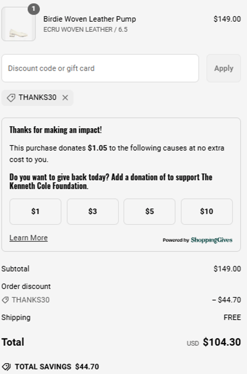 proof of working Kenneth Cole promo codes THANKS30