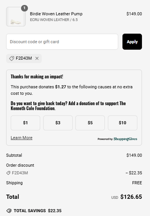 proof of working Kenneth Cole promo codes F2D43M