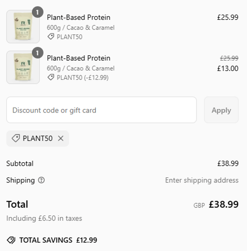 proof of working Reflex Nutrition discount codes PLANT50