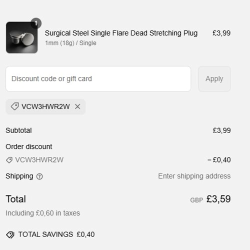 proof of working Stretch It Body Jewellery discount codes VCW3HWR2W