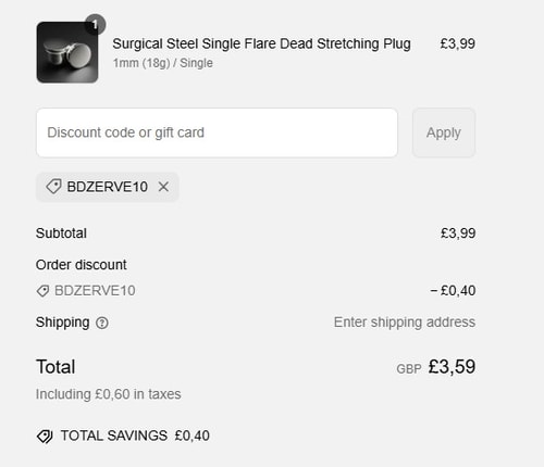 proof of working Stretch It Body Jewellery discount codes BDZERVE10