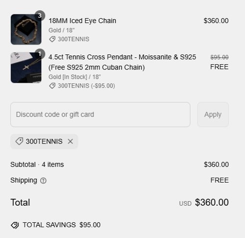 proof of working IceClique Jewelry discount codes 300tennis