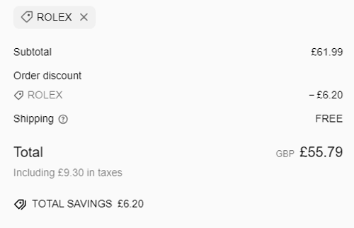 proof of working House Of Chastity discount codes ROLEX