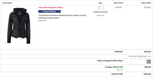 proof of working FJackets coupon codes WDAY25