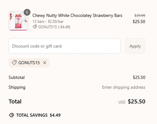 proof of working Love Good Fats coupon codes GONUTS15
