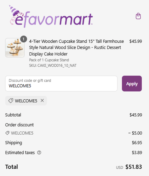proof of working eFavormart discount codes WELC✱✱✱✱