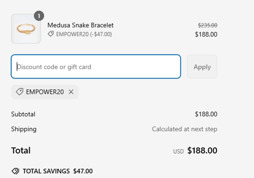 proof of working SORU JEWELLERY discount codes EMPOW✱✱✱✱