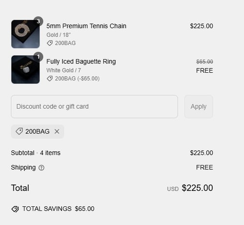 proof of working IceClique Jewelry discount codes 200BAG