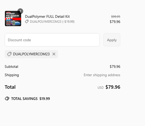 proof of working DualPolymer coupon codes DUALPOLYMERCOM23
