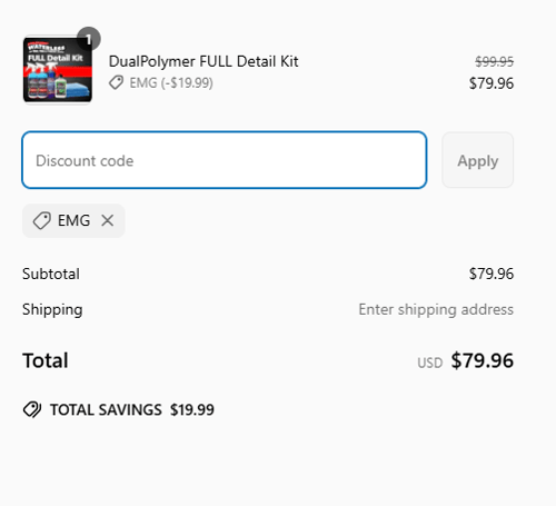proof of working DualPolymer coupon codes EMG