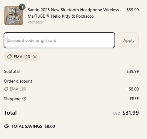 proof of working MarTUBE discount codes EMAIL20
