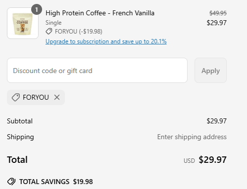 proof of working INVIGOR8 promo codes FORYOU
