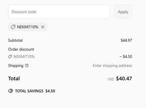 proof of working Nekmit coupon codes NEKMIT10%