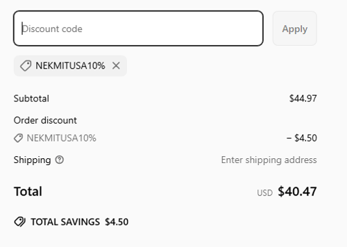 proof of working Nekmit coupon codes NEKMITUSA10%