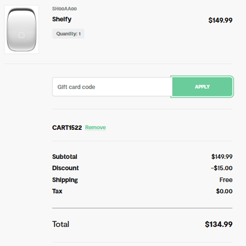 proof of working Vitesy discount codes CART1522