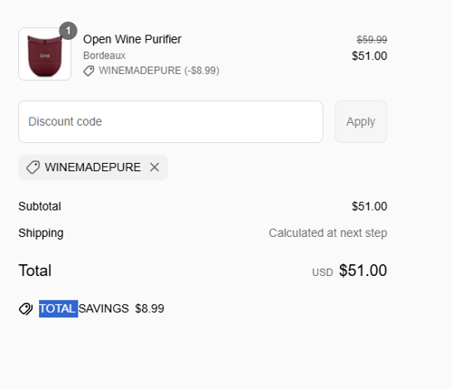 proof of working &Uuml;llo Wine Purifier coupon codes WINEMA✱✱✱✱✱✱