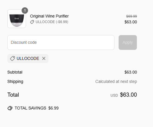 proof of working &Uuml;llo Wine Purifier coupon codes ULLO✱✱✱✱