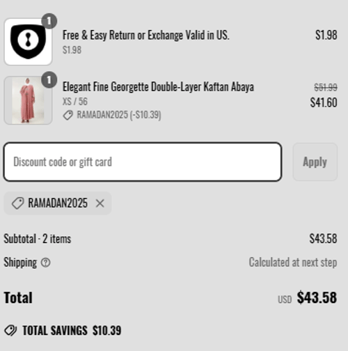 proof of working EastEssence promo codes RAMADAN2025