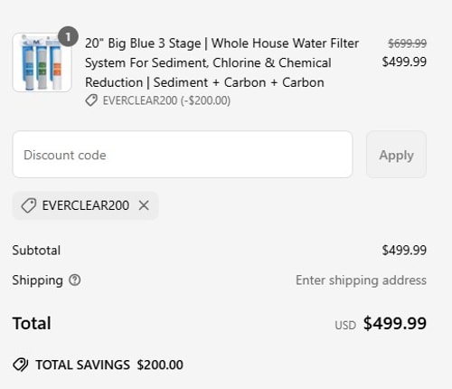 proof of working WaterAnywhere discount codes EVERCLEAR200