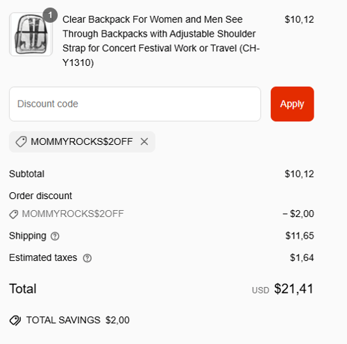 proof of working Clear Handbags & More coupon codes MOMMYROCKS$2OFF