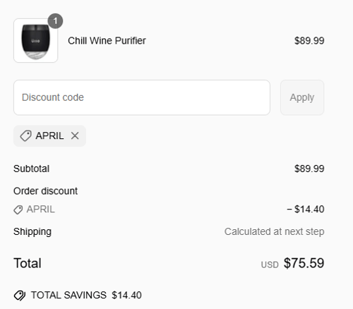 proof of working &Uuml;llo Wine Purifier coupon codes APRIL