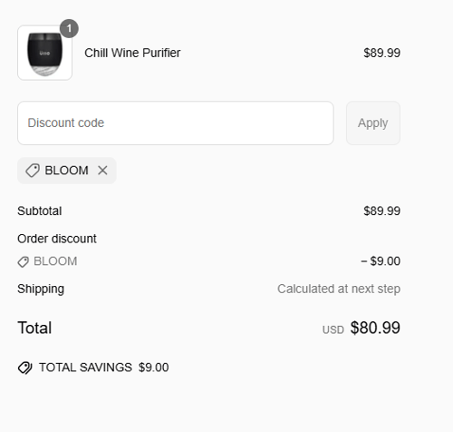 proof of working &Uuml;llo Wine Purifier coupon codes BLOOM