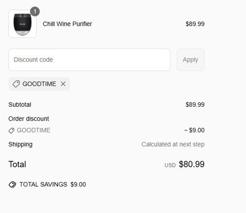 proof of working &Uuml;llo Wine Purifier coupon codes GOODTIME