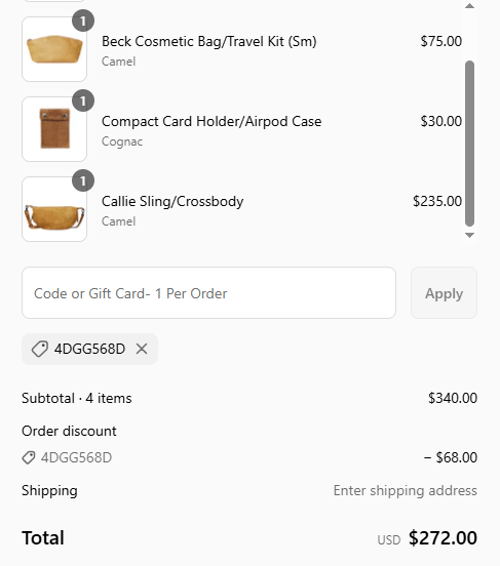 proof of working Latico Leathers promo codes 4DGG568D