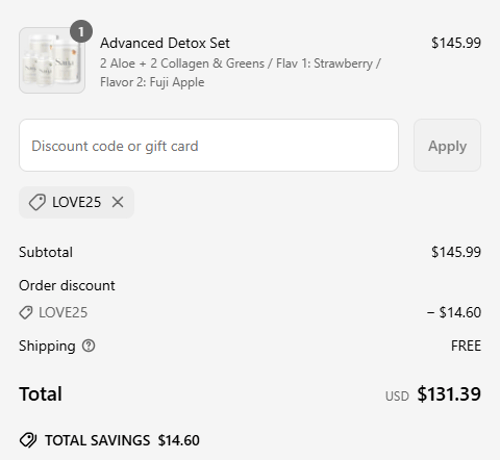 proof of working Sana Life discount codes LOVE25
