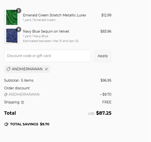 proof of working KikiTextiles discount codes ANDHIE✱✱✱✱✱✱